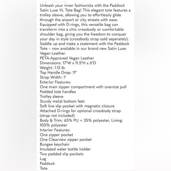 Lug Paddock Sapphire Blue NWT Tote - Picture 11 of 12